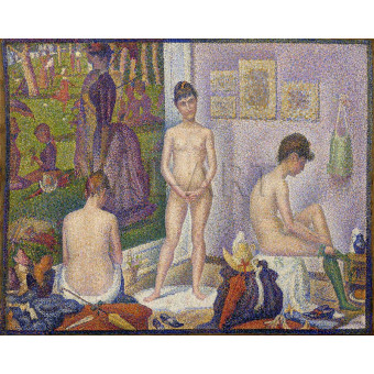 Репродукции на картини: Позьорките, Ансамбъл (Малка версия) (1888) – Жорж Сьора